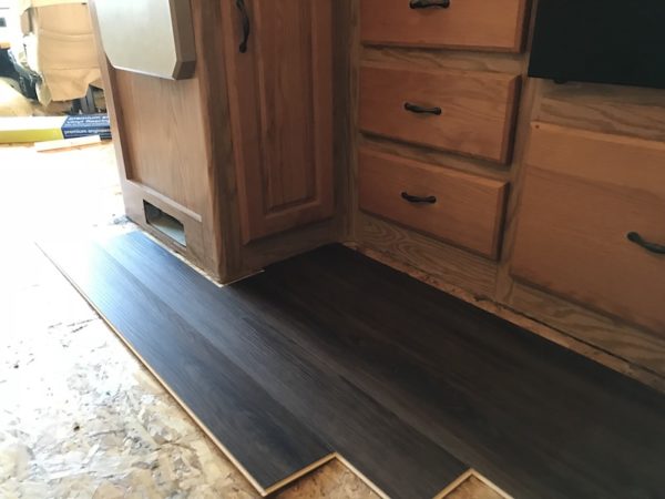 Reflooring The Rv Installing Luxury Vinyl Planks Happilyrv